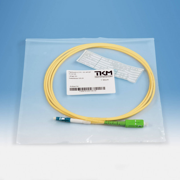 TKM Patch-/Adapterkabel, LC/PC, SC/APC, OS2 simplex 2 m: Verpackung
