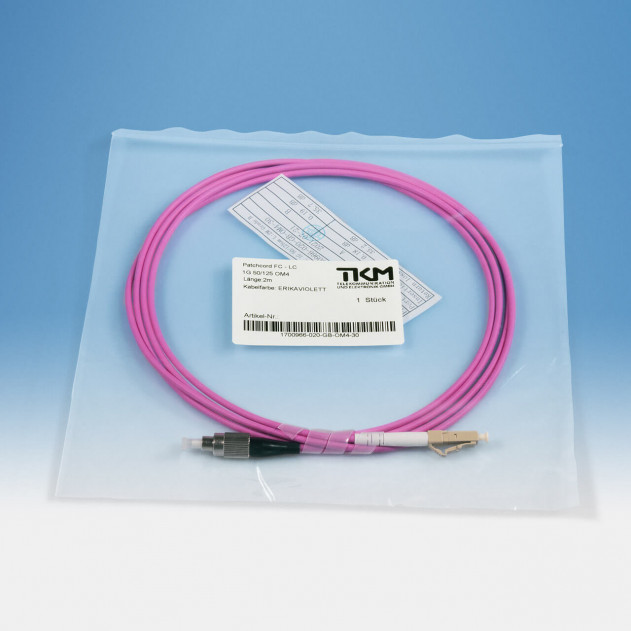 TKM Patch-/Adapterkabel, FC/PC, LC/PC, OM4 simplex 2 m: Verpackung