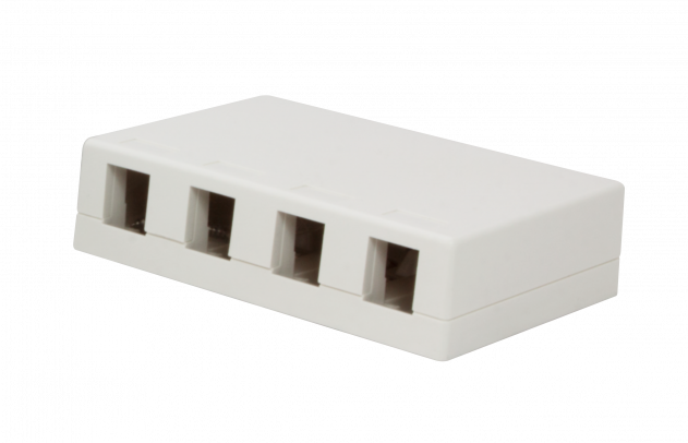 Mini-Verteilerfeld für 4 × RJ45