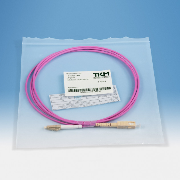 TKM Patch-/Adapterkabel, LC/PC, SC/PC, OM4 simplex 2 m: Verpackung