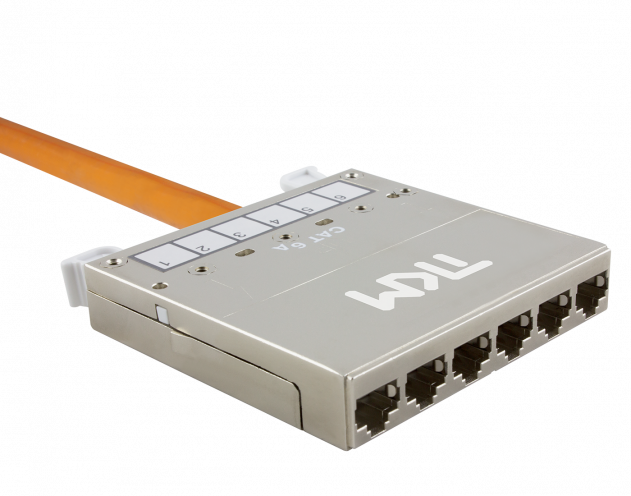 RZ-Trunkkabel – bds .Modulkassette 6 × RJ45 – Cat. 6A – Länge: 2,0 m
